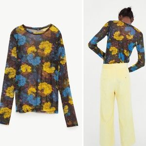 NWT, ZARA Long Sleeve Top